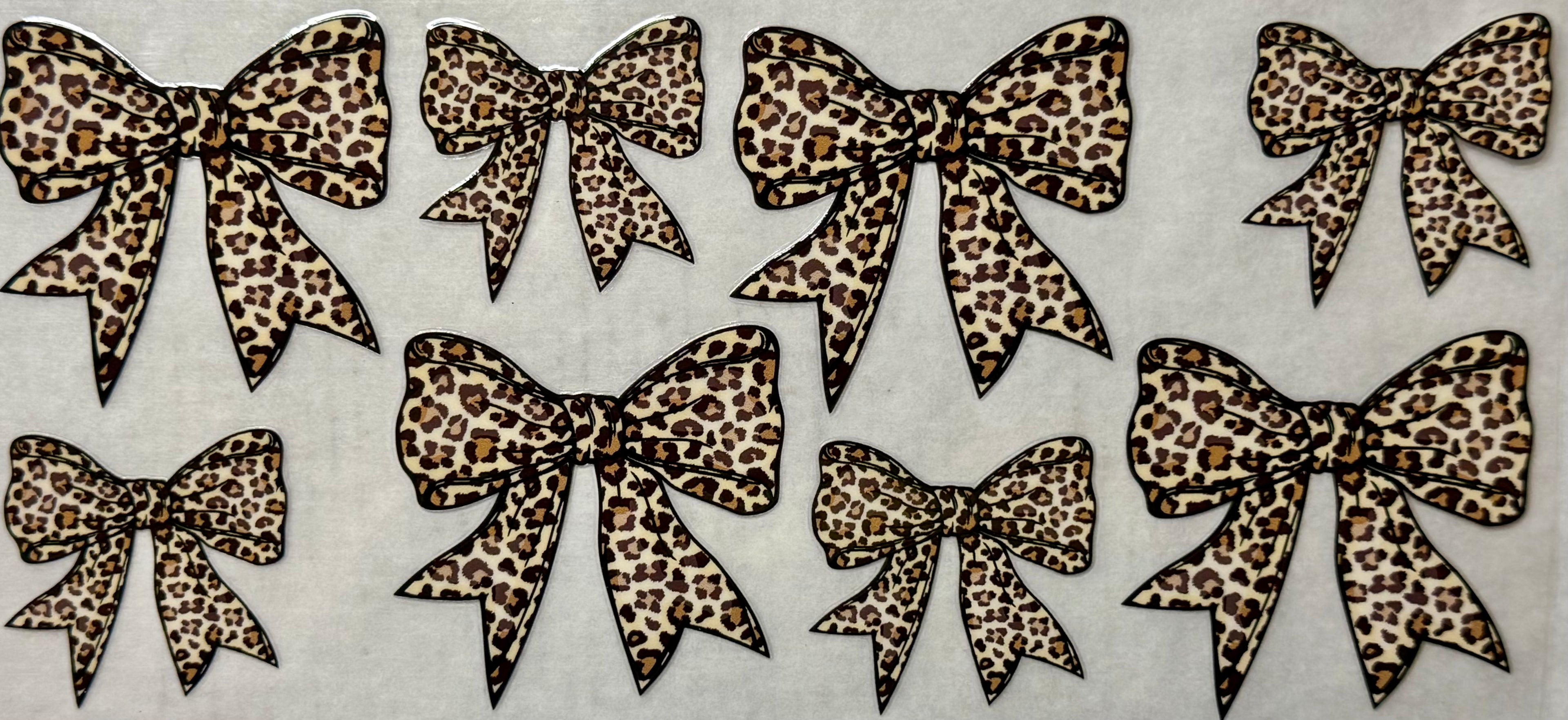 Leopard print bows