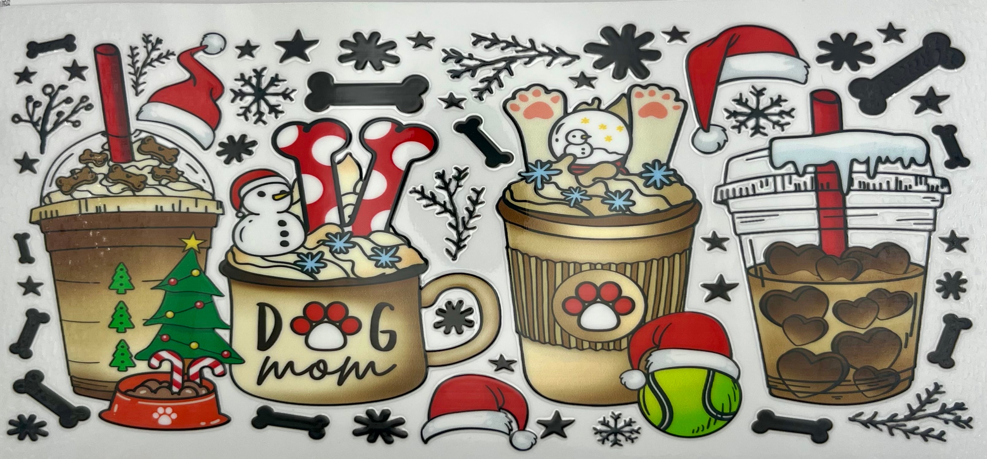 Dog mom Christmas lattes